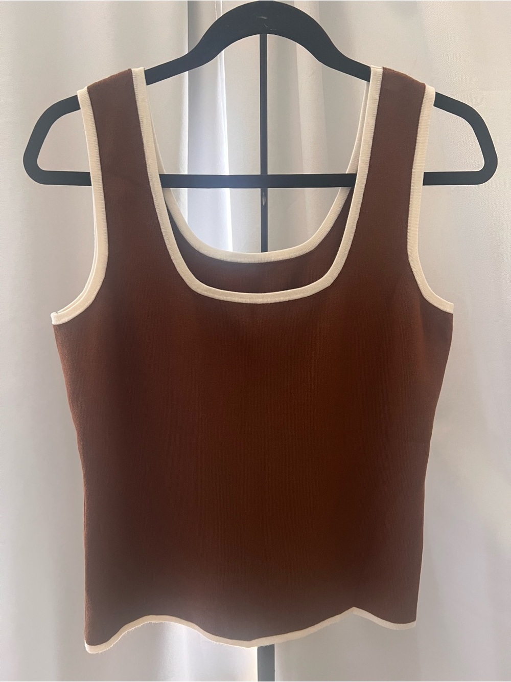 Brown Knit Tank Top
